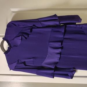 Purple silky dress